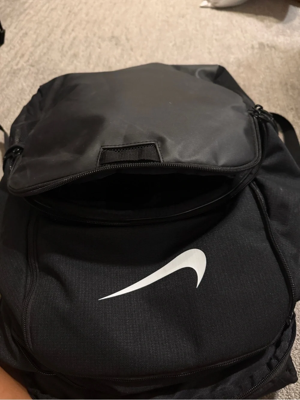 Nike Black Backpack with White Swoosh